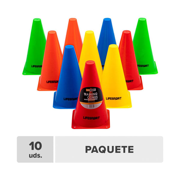 Conos Entrenamiento Polietileno 14x14x23cm 10unds