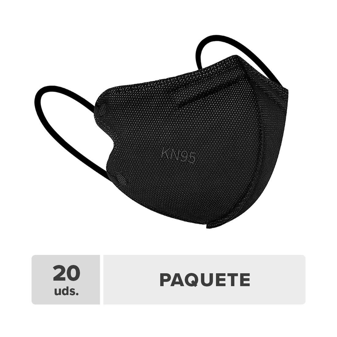 Mascarilla Niño Kn95 Negra 20unds