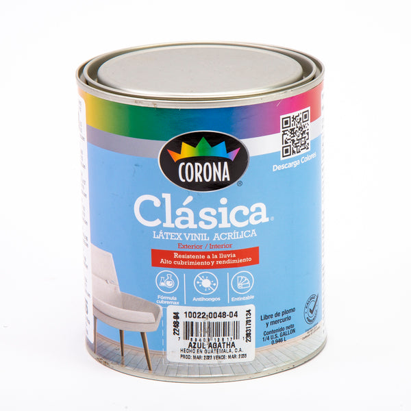 Pintura Corona Clásica Cuarto Azul Agatha