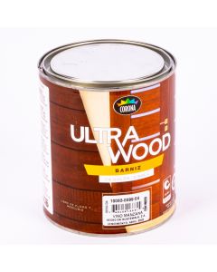 Barniz Vino Manzana Corona Ultra Wood Para Madera 1/4 Galón