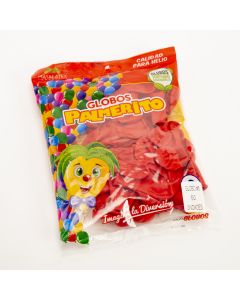 Globo Látex Calidad Helio #5 50und Rojo