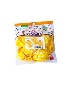 Globo #12 Impreso Polka Amarillo 12und