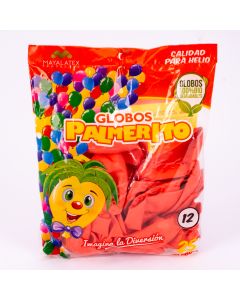 Globo Látex Palmerito Calidad Helio #12 25und Coral