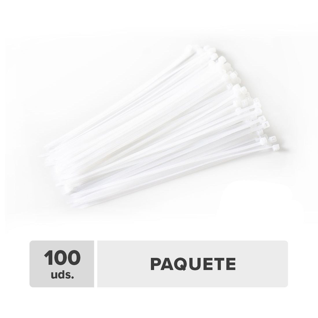 Amarre Blanco Plástico 25cm 100unds