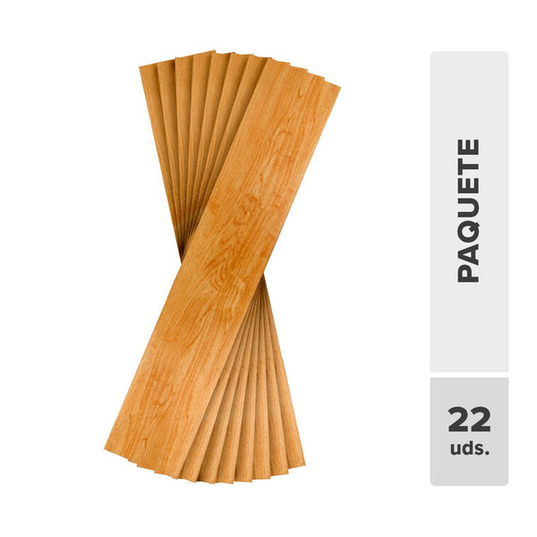 Piso Vinílico Madera Y Pvc 15x91cm 22unds