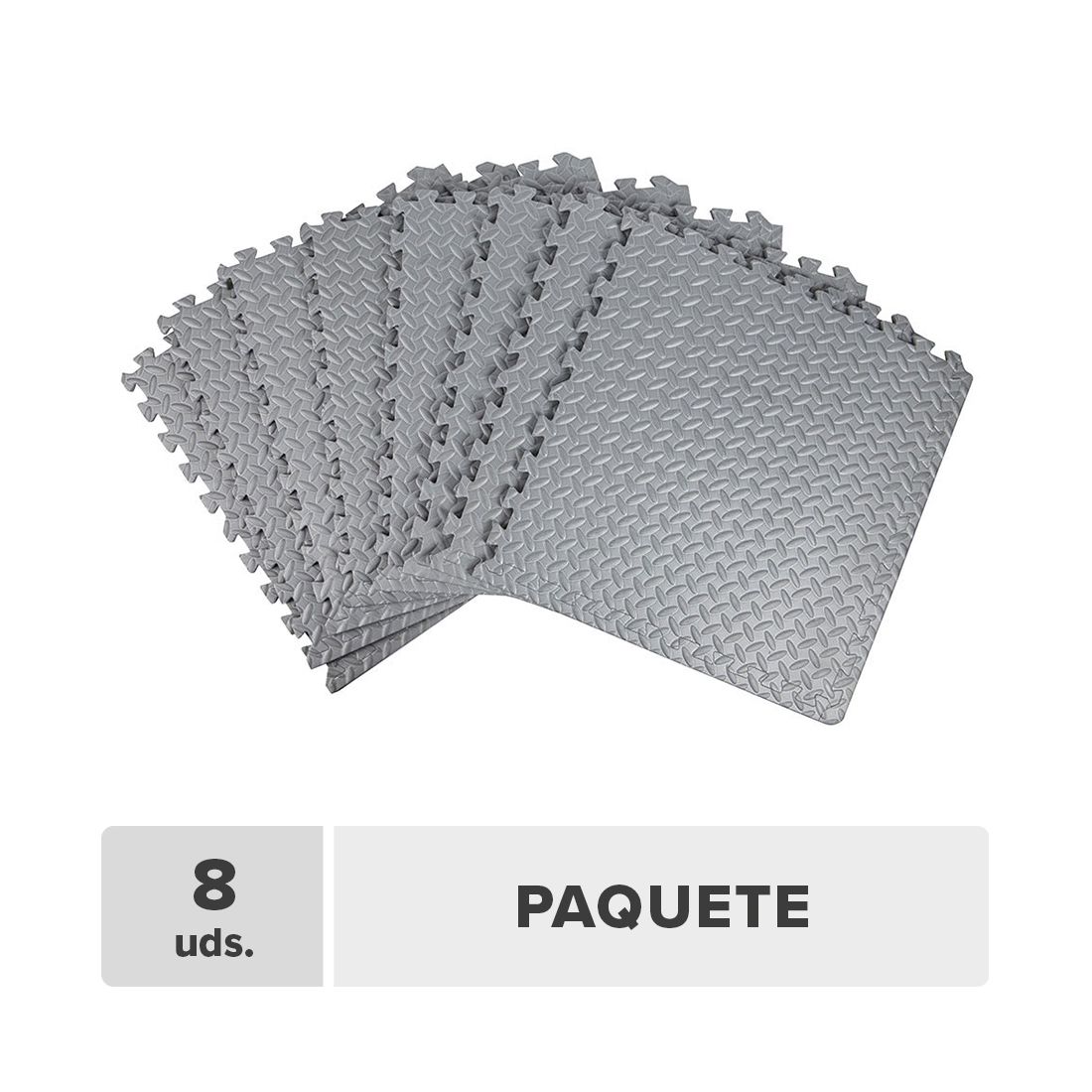 Piso Multiuso Gris Foam 62x62x1.2cm 8unds