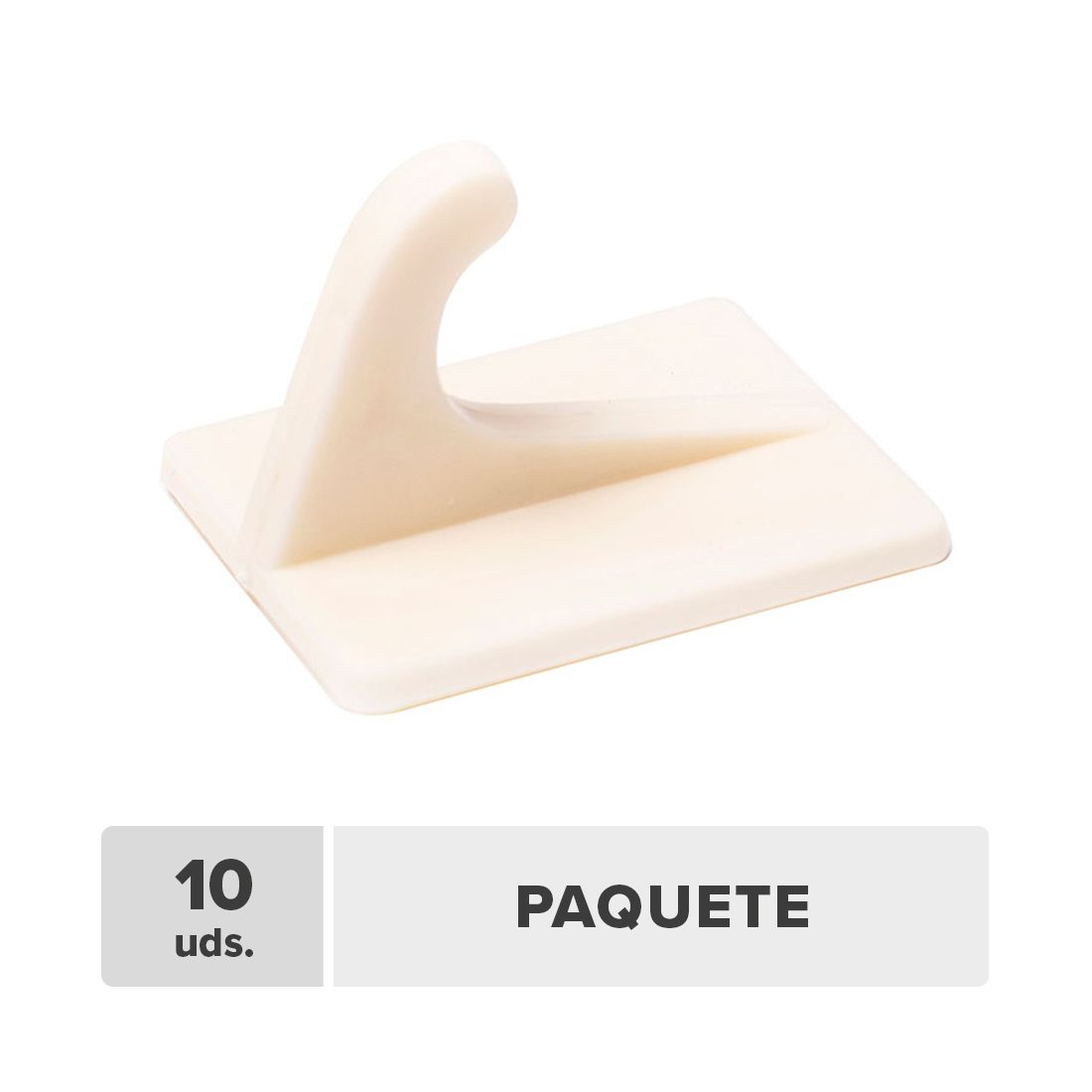 Gancho Adhesivo Plástico Dmax Max 1.5kg 10unds
