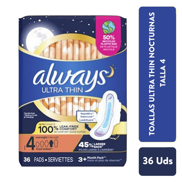 Toallas Y Tampones Always Always Ultrathin Noct Talla 4 De 36u