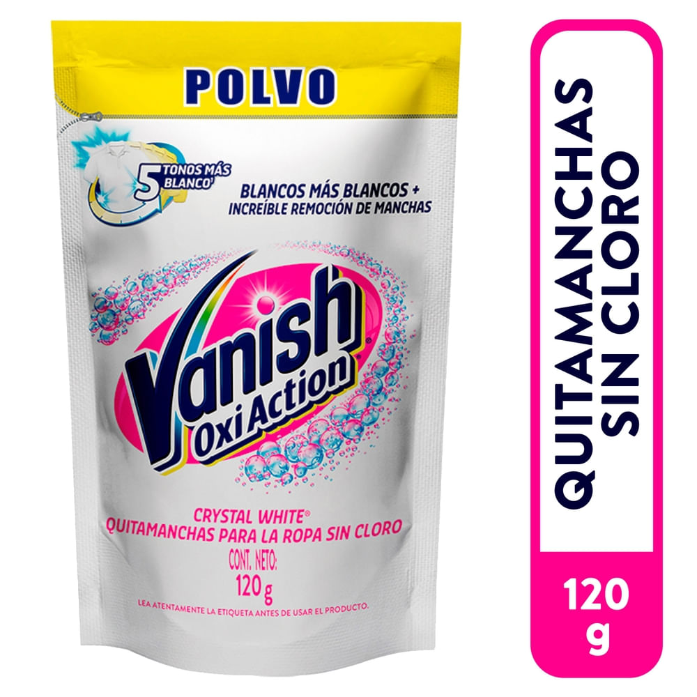 Quitamanchas Vanish En Polvo Para Ropa Blanca Repuesto -120 G