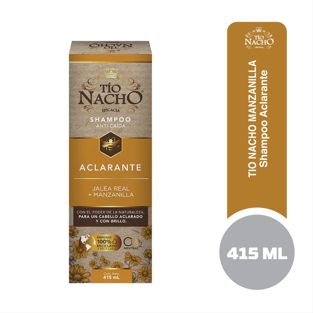 Shampoo Tío Nacho Aclarante Jalea Real + Manzanilla -415 Ml