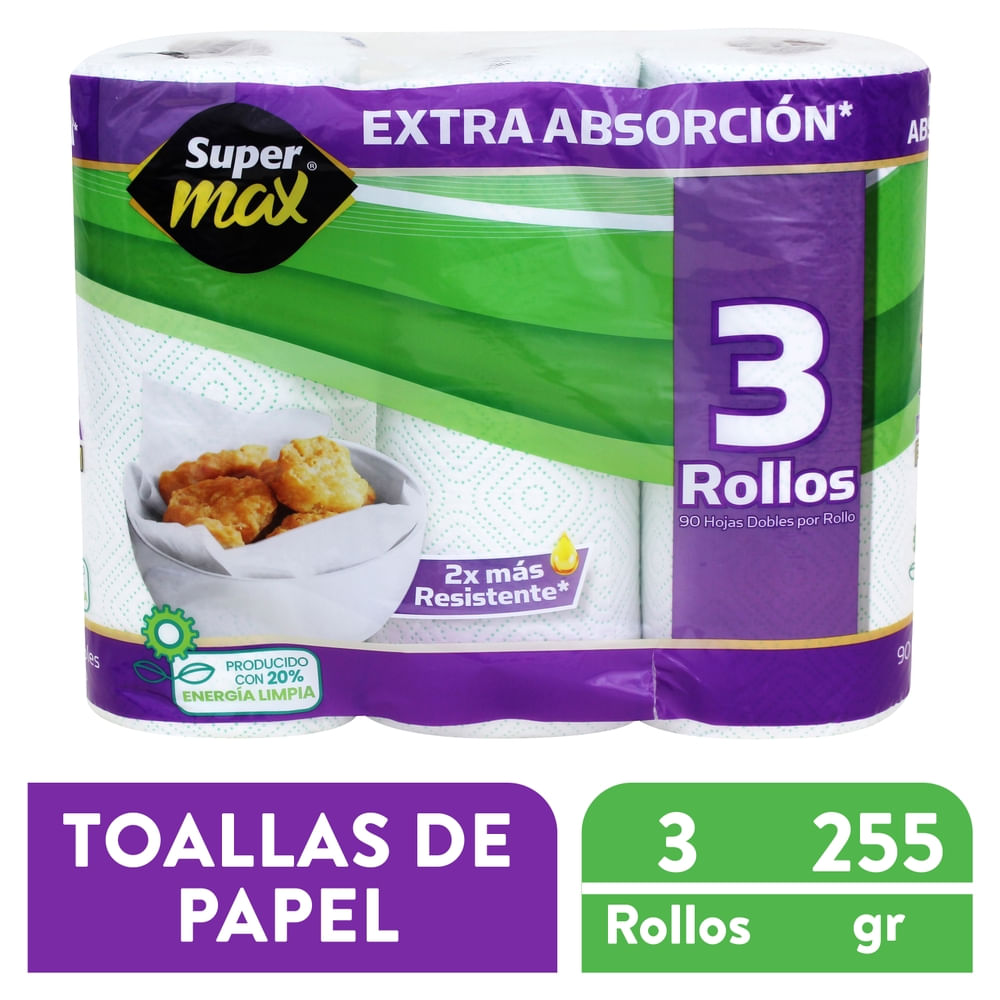Toallas De Cocina Super Max Premium Extra Absorción - 3 Uds