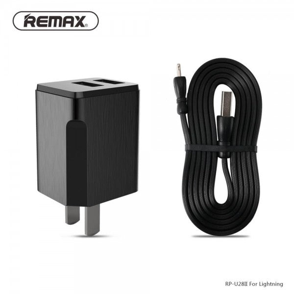 Cargador Casa Rp-U2811 Remax Lightning Negro