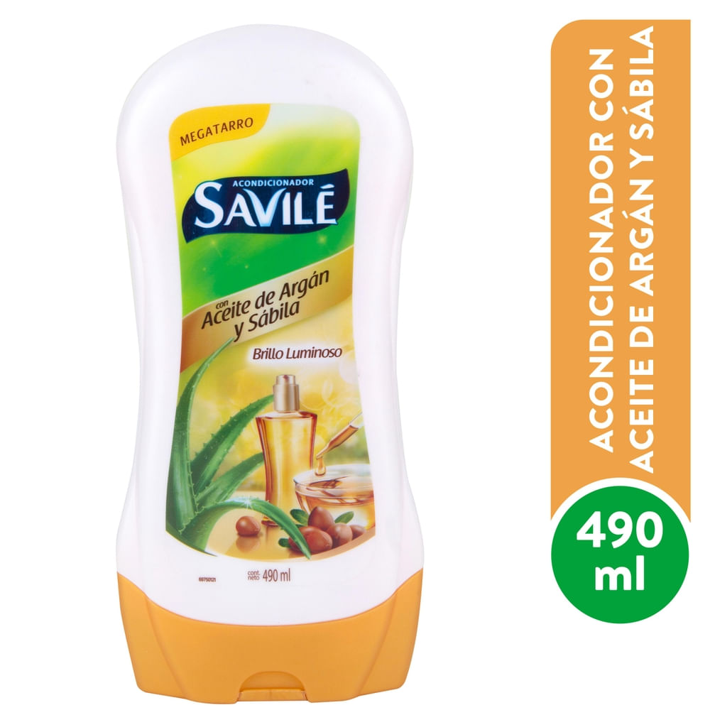 Acondicionador Savilé Argán Y Sábila En Líquido - 490 Ml