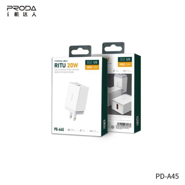 Cubo Cargador Usb 20W Modelo Pd-A45 Proda Blanco