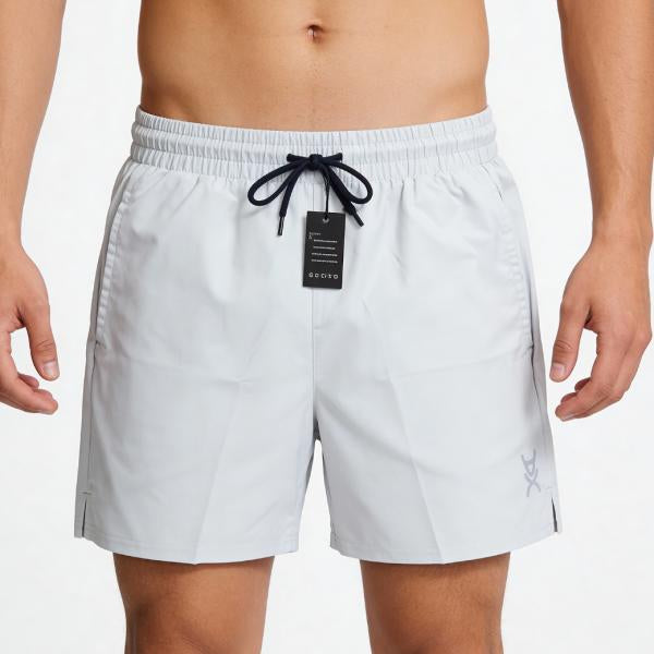 Pantaloneta Deportiva Gris Claro S