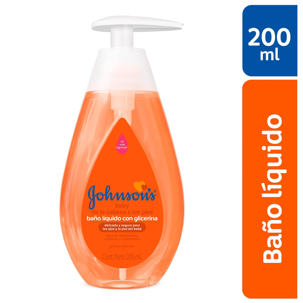 Jabón Líquido Para Bebé Johnson's De La Cabeza A Los Pies -200 Ml
