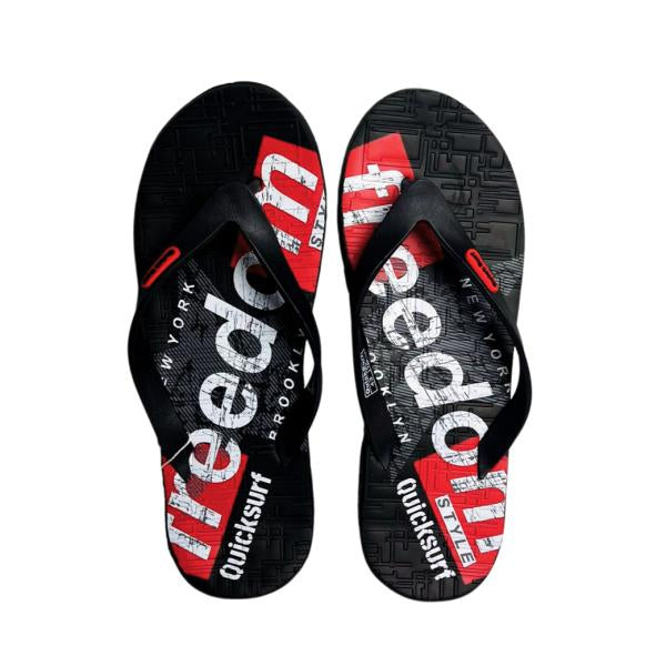 Sandalia De Hombre Color Negro/Rojo 40