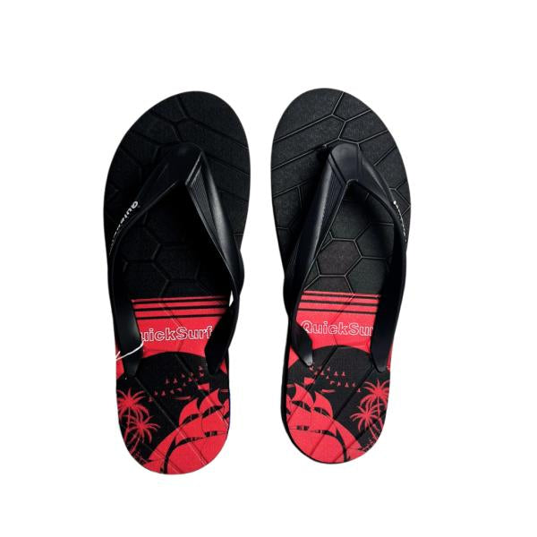 Sandalia De Hombre Color Negro/Rojo 40