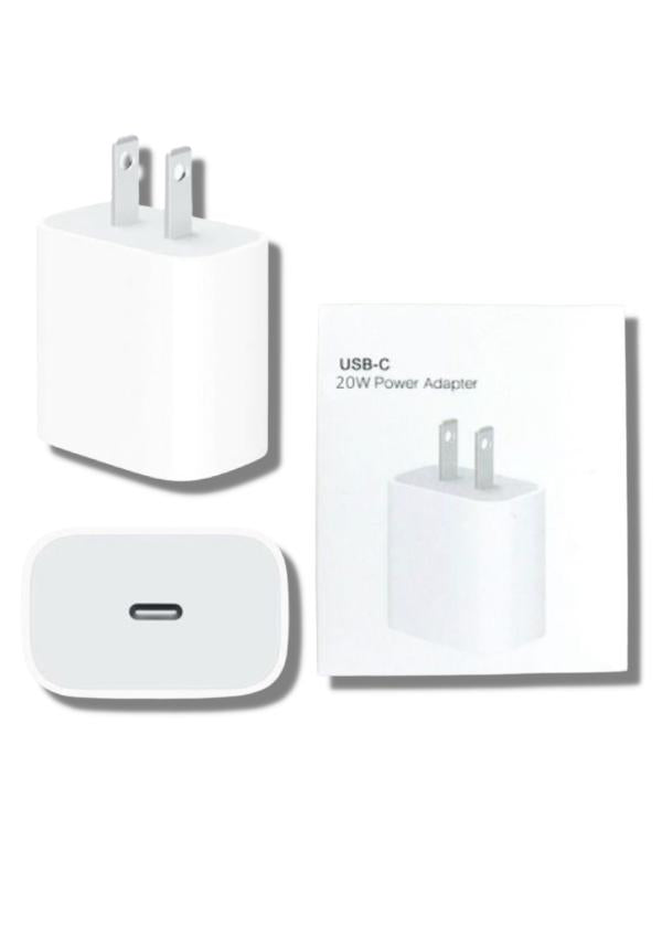 Cubo Cargador Tipo C 20W Iphone Aaa "M" Blanco
