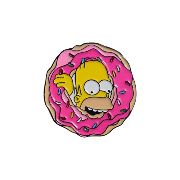 Pin Metalico De Homero En Una Dona - Simpson
