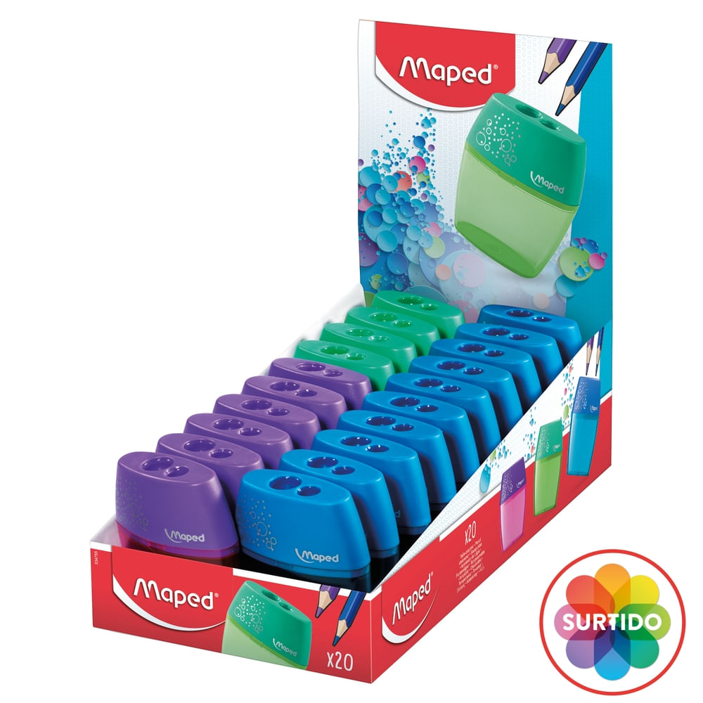 Sacapuntas Maped Plástico Con/deposito 2 Huecos Shaker Unidad