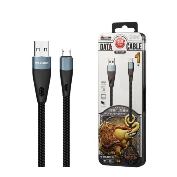 Cable Usb Micro B Wdc-079M Serie Elephant Wk Desing Negro