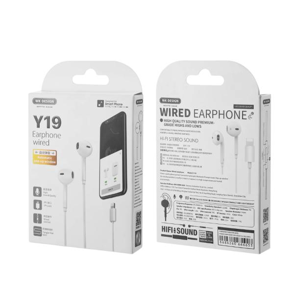 Audifonos Y19 Lightning Wk Design