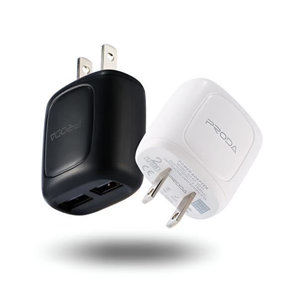 Cubo Cargador 2 Usb Modelo Rp-U212 Proda