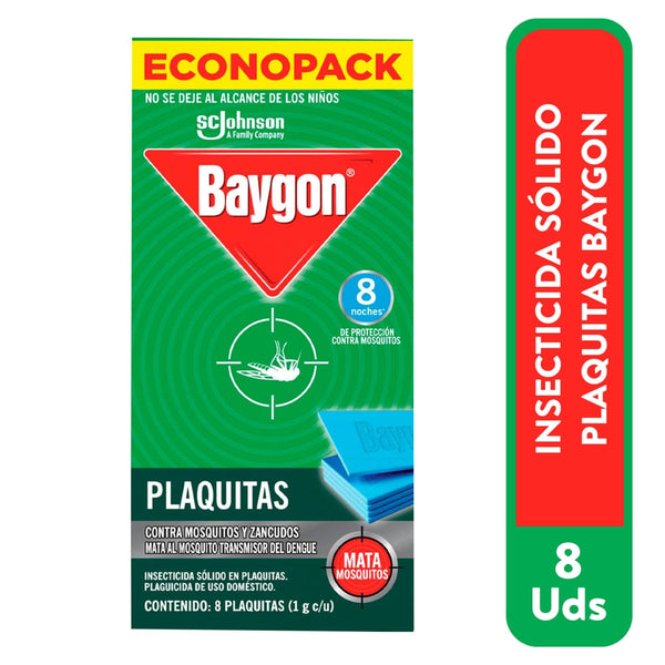 Insecticida Baygon Plaquitas Repuesto - 8 Uds