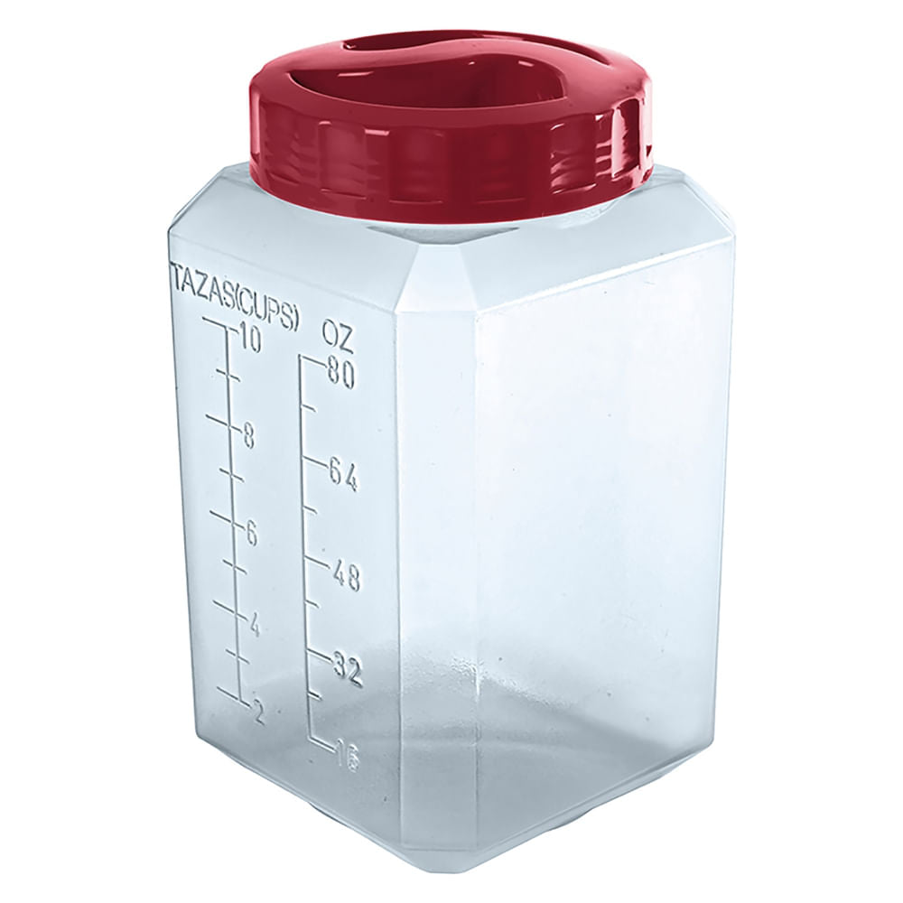 Recipiente Guateplast Granos Y Pastas Rojo Chef- 5lb