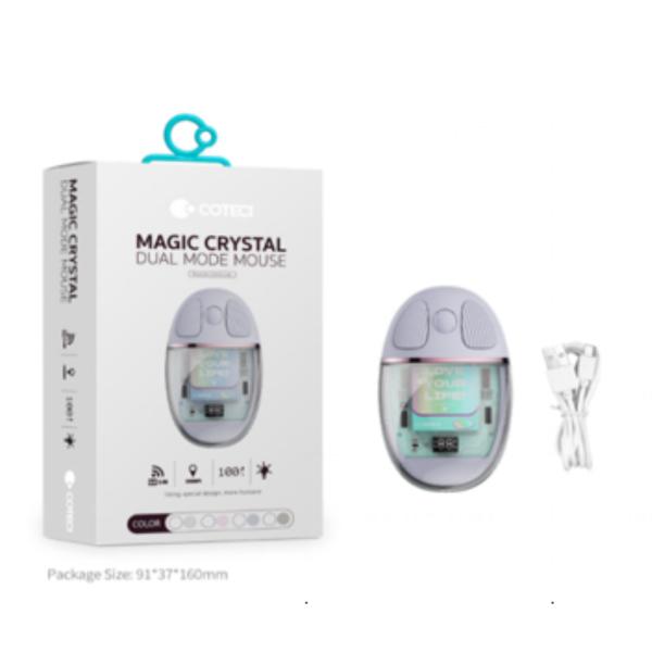 Mouse Inalambrico Magico De Cristal Modelo 84011 Coteci Morado