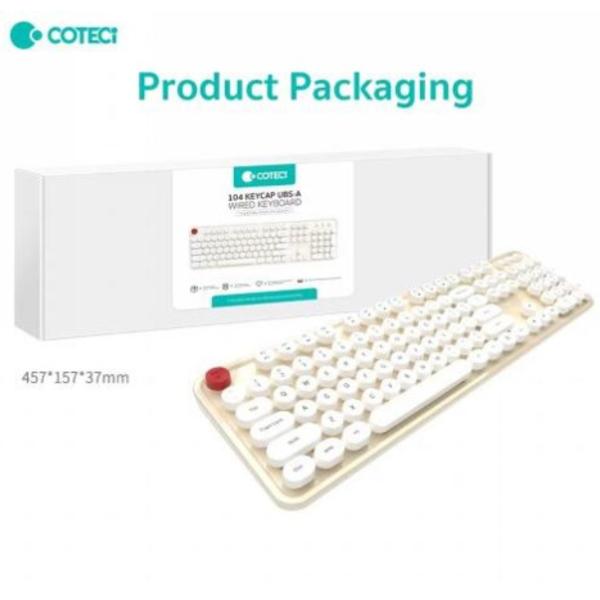 Teclado Con Cable Usb Dot 104 Teclas Modelo 84018 Beige