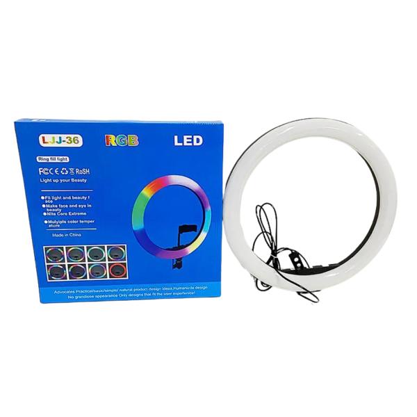 Aro De Luz Led Rgb 14" Modelo Ljj36Rgb