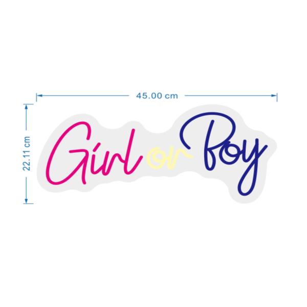 Rotulo Luz Neon Girl Or Boy
