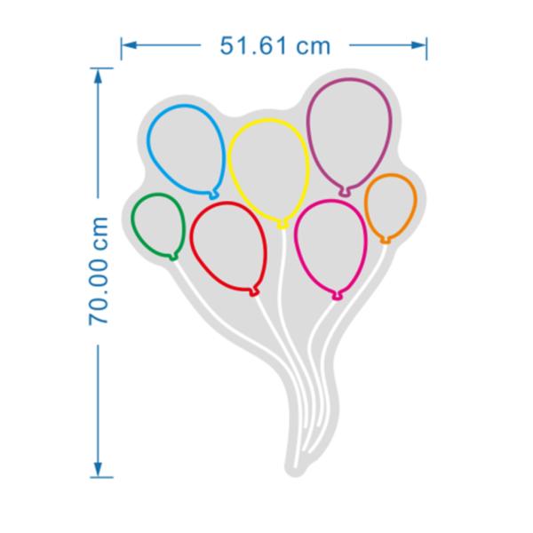 Rotulo Luz Neon Globos Grande