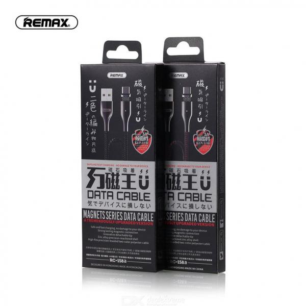 CABLE USB LIGHTNING RC-158I MAGNETS REMAX NEGRO