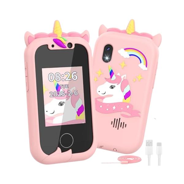 Camara Digital Diseño Celular Unicornio Modelo Kp06 Rosado