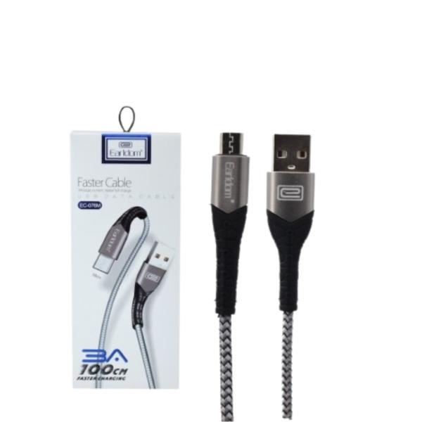 Cables Usb Micro V8 Ec-076M Earldom Negro