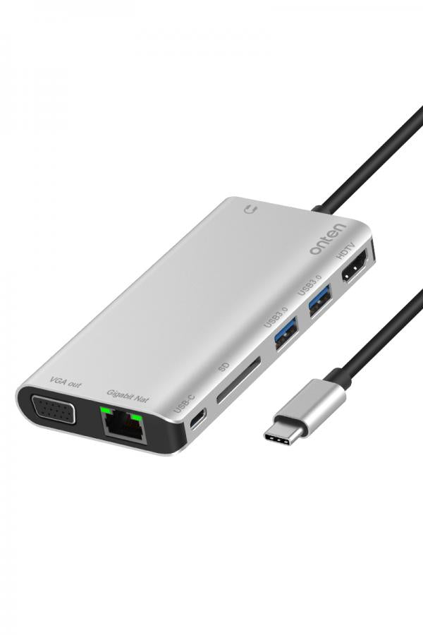 ESTACION DOCK USB TIPO C OTN-95113 ONTEN PLATEADO