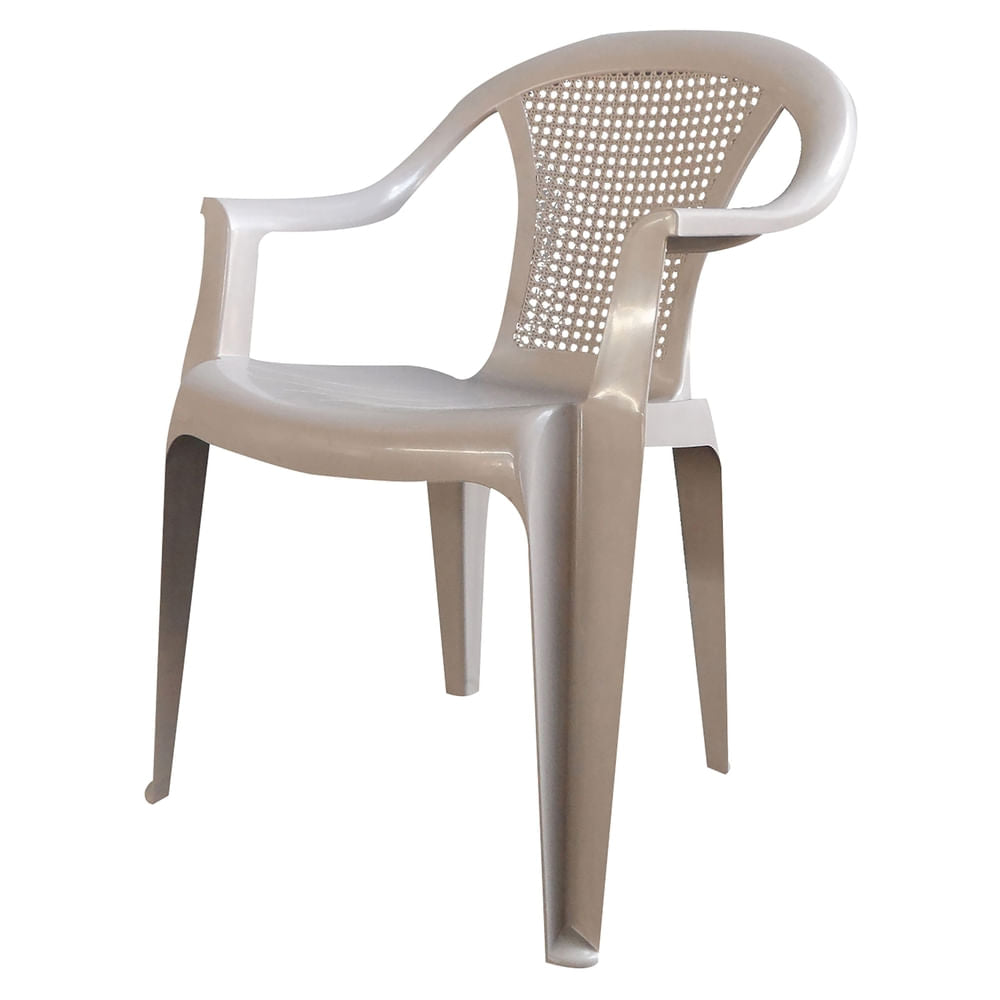 Silla Megaplast Turin Con Brazos Color Beige - 1 Ud