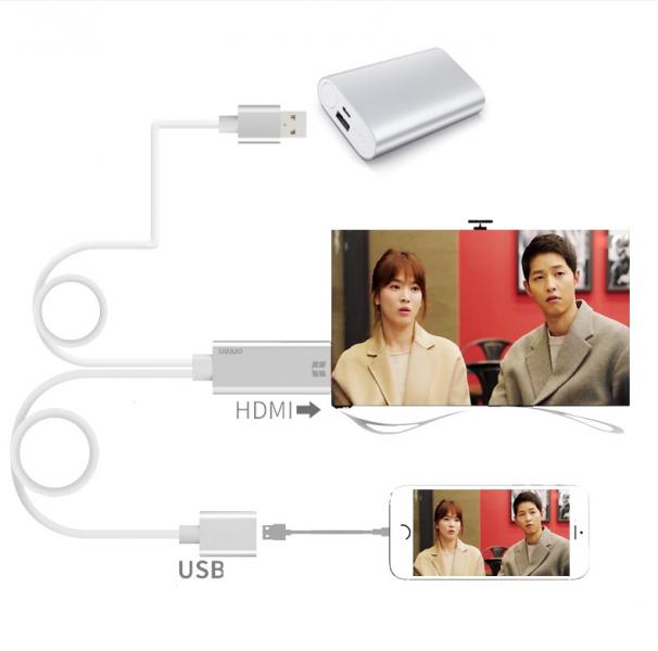 CABLE ADAPTADOR USB HEMBRA 3.0 A HDMI TIPO B +USB MACHO 2.0 OTN- 7562A ONTEN