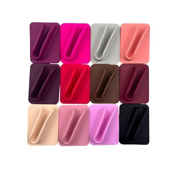 Soporte Adhesivo De Silicona Para Brillo Labial Rosado