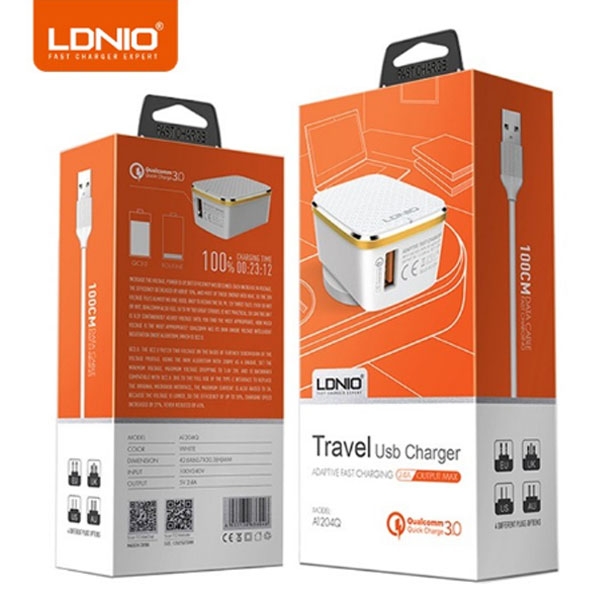 CARGADOR CASA A1204Q LDNIO MICRO B BLANCO