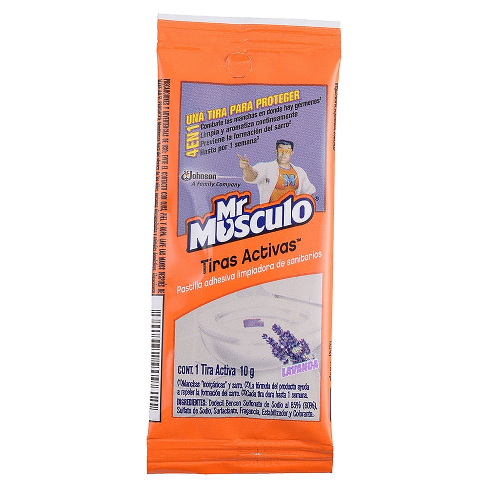 Tiras Activas Mr Musculo 4 En 1 Lavanda -10 G