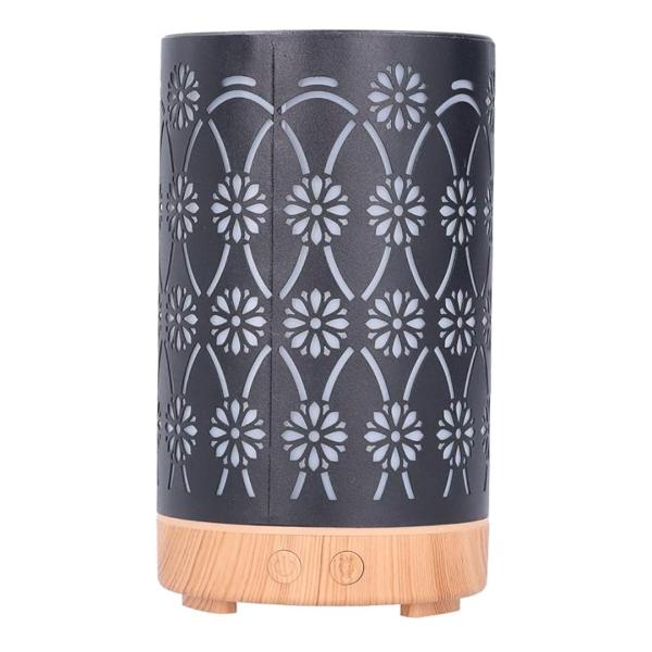 Difusor Aroma Humidificador Negro Con Madera