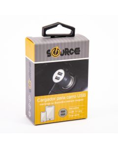 Cargador Source Carro Doble USB 3.1amp