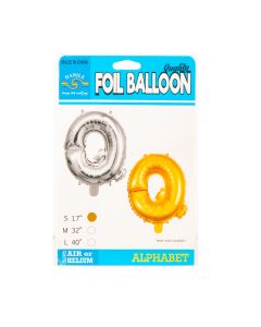 Globo Metal Letra Q 17pulg Dorado