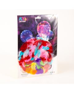 Globo Transparente Plumas 20pulg