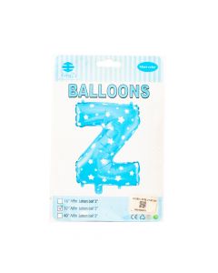 Globo Letra Z Estampado Celeste 32pulg