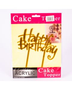 Topper Plástico Happy Birthday